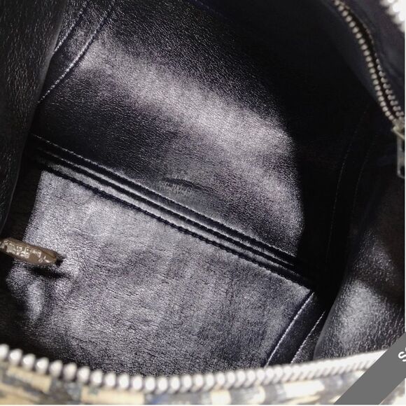Christian Dior Navy & Cream Oblique Diorissimo Vintage Trotter Boston Bag Auth - Picture 11 of 13